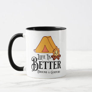 Caneca A vida é melhor em torno de uma fogueira