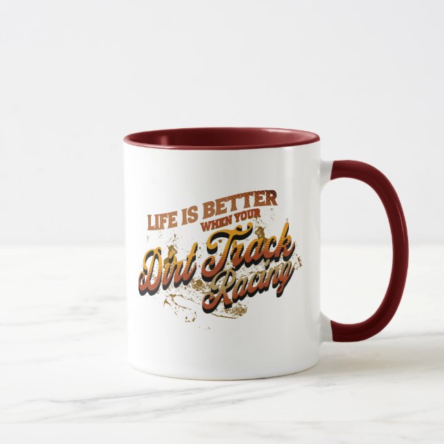 Caneca A Vida É Melhor Quando Sua Corrida De Terra (Direita)