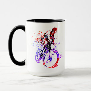 Caneca A vida é uma bela corrida: ciclismo