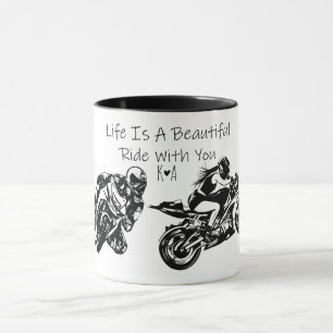 Caneca A vida é uma bela viagem com você, Personalizada