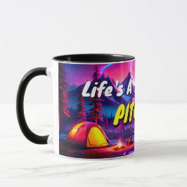 Caneca A vida é uma brecha - Presente Acampamento Humoros