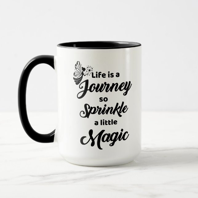 Caneca A vida é uma jornada que combbo mug (Esquerda)