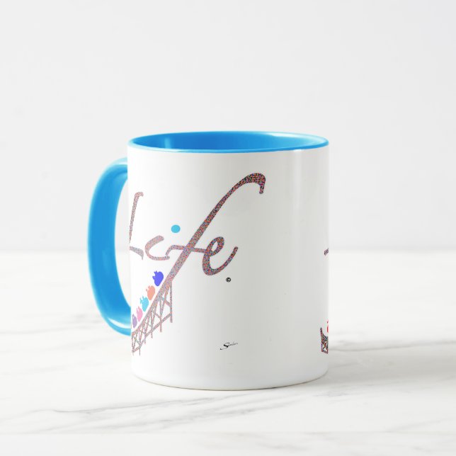Caneca A vida é uma Montanha-Russa (Frente Esquerda)