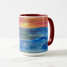 Caneca A vida é uma praia Sunset Mug