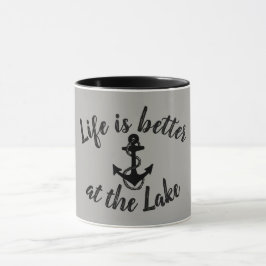 Caneca A VIDA Náutica É MELHOR NO LAGO e ancorar