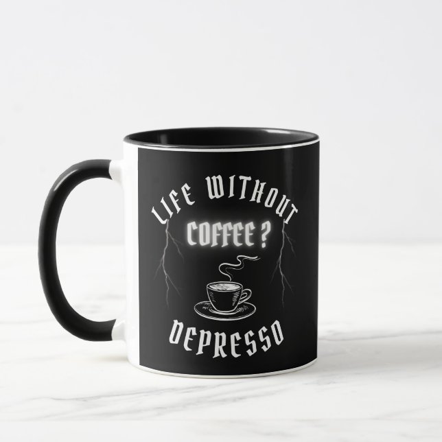 Caneca A vida sem café? Depresso (Esquerda)
