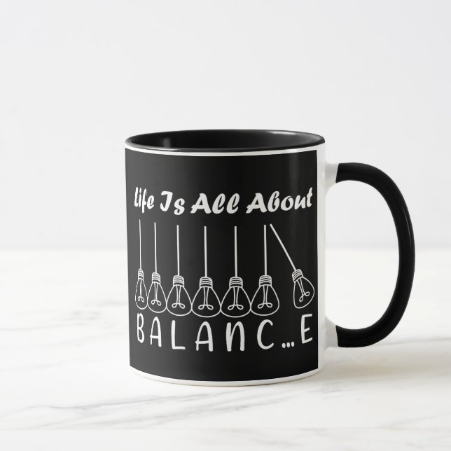 Caneca A vida tem tudo a ver com equilíbrio motivacional (Direita)