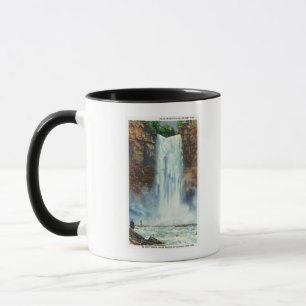 Caneca A vista de Taughannock cai da parte inferior