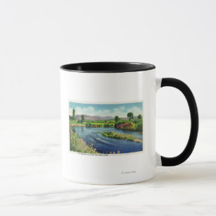 Caneca A vista do rio de Israel & do presidencial soou