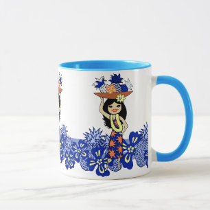 Caneca Abacaxi Luau Mugs Tropicais