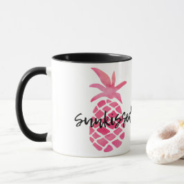 Caneca Abacaxi rosado e beijado