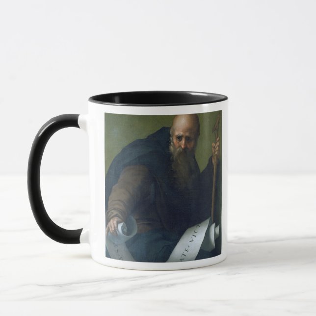 Caneca Abade de St Anthony (c.251-356) c.1518-19 (óleo no (Esquerda)