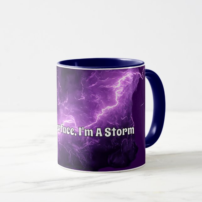 Caneca Abaixo Da Superfície - Tempestade Dentro (Frente Esquerda)