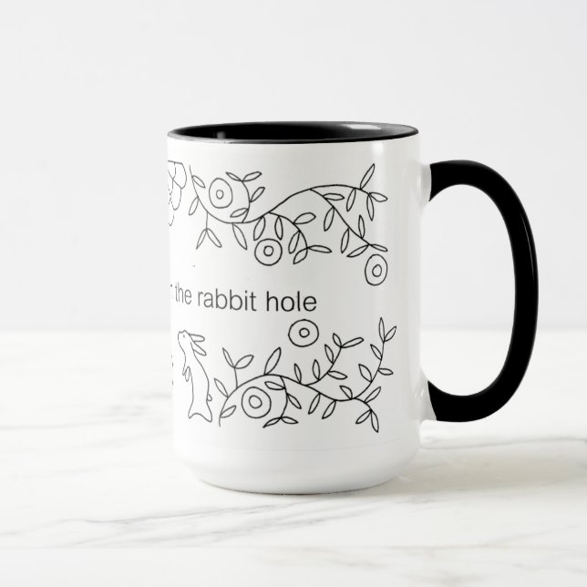 Caneca Abaixo do furo de coelho, Sarah Fielke BOM 2017 (Direita)