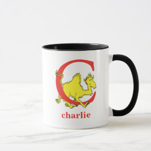 Caneca ABC do Dr. Seuss: Letra C - Vermelho   Adicione se