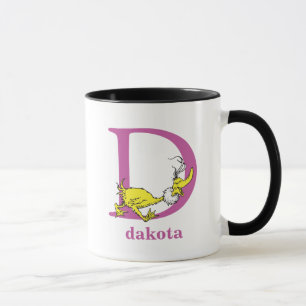 Caneca ABC do Dr. Seuss: Letra D - Roxo Adicione seu No