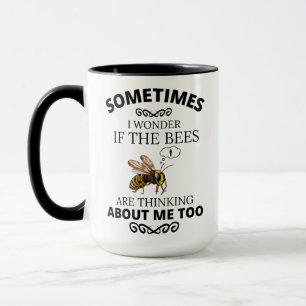 Caneca Abe, ÀS VEZES EU ME PERGUNTO SE AS ABELHAS ESTÃO P