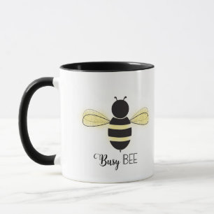 Caneca Abeelha Ocupada Zunido Ilustração Caprichosa Mesa