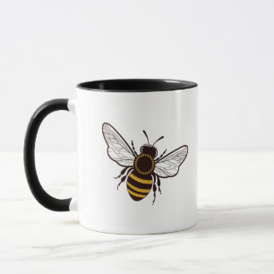 Caneca Abeja Melífera de Desenho Animado Voando