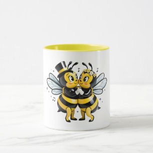 Caneca Abejas bailando românticas