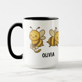 Caneca Abejas Bombardas Desenhadas à Mão Personalizadas F