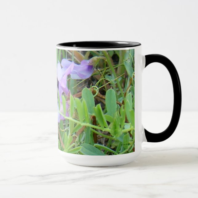 Caneca Abelha F2 em Flores Silvestres Roxas (Direita)