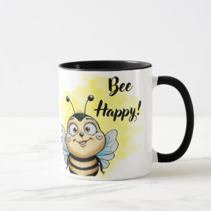 Caneca Abelha Sorridente: Abelha Feliz!