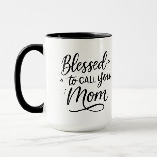 Caneca Abençoado por te chamar de mãe.
