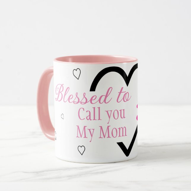Caneca Abençoado por te chamar de minha mãe (Frente Esquerda)