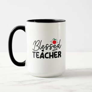 Caneca Abençoado Professor Wordart