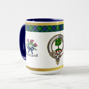 Caneca Abercrombie Clan Crachá Tartan & Motto