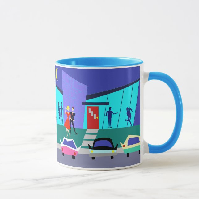 Caneca aberta retro da festa em casa (Direita)