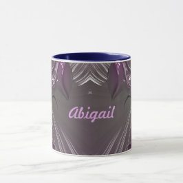 Caneca ABIGAIL ~ Pata Azul Brilhante 3D Brilhante, Cor-de