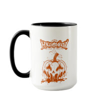 abóbora assustadora Halloween branca laranja