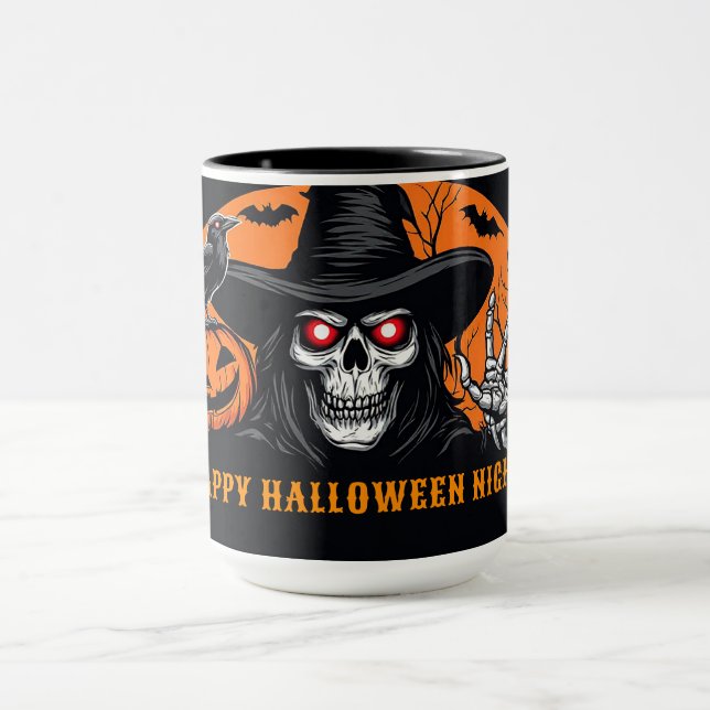 Caneca Abóbora de Esqueleto Assustador e Diversão de Chap (Centro)