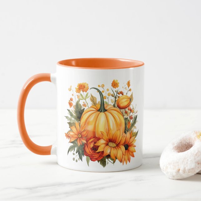 Caneca Abóbora de Outono  (Com Donut)