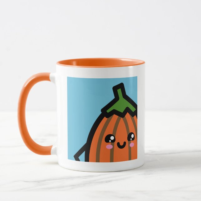 Caneca Abóbora De Ovo - Halloween | Adicione seu nome (Esquerda)