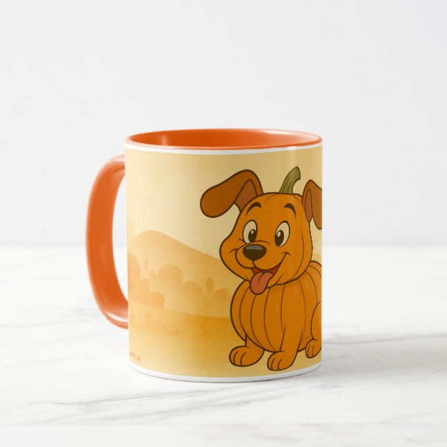 Caneca Abóbora e cão (Frente Esquerda)