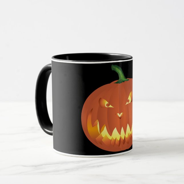 Caneca Abóbora para o Halloween ... (Frente Esquerda)