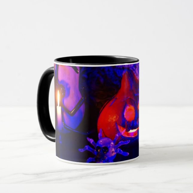 Caneca Abóboras neon (Frente Esquerda)