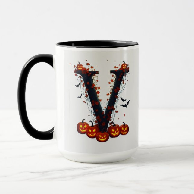 Caneca Abóboras V de Halloween (Esquerda)