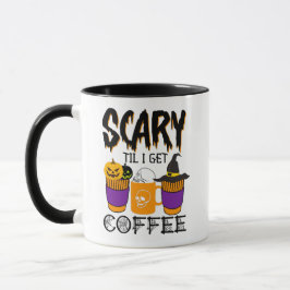 Caneca Abobrinha de Halloween de Crânio Assustador Até Eu