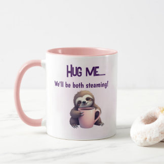 Caneca Abraçar-me Sloth Mug - Cozy e Diversão Steaming
