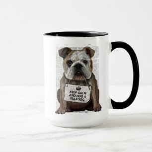 Caneca Abraçar um Bulldog