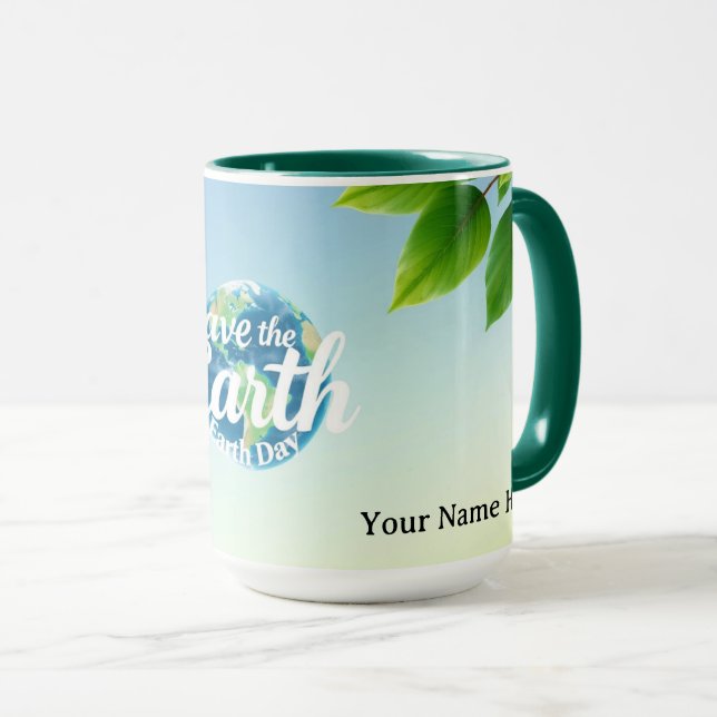 Caneca Abraço dos Guardiões Ecológicos Dopamina Vibrante (Frente Esquerda)