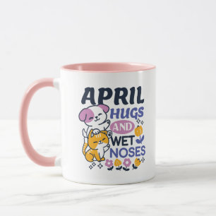 Caneca Abraços e Narizes Molhados de Abril - Cachorro e A
