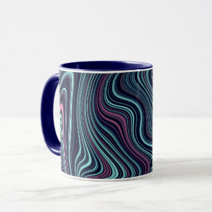 Caneca Abstração da Agitação de Agitação Cinzenta Cor-de-