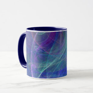 Caneca Abstração do Ar Roxo Azul