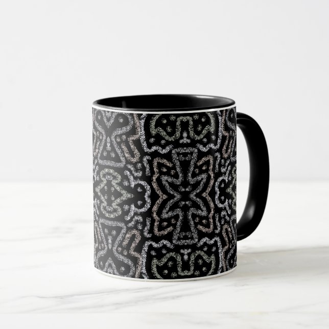 Caneca Abstract Arrow Grunge Pattern And Soft Pastels (Frente Esquerda)