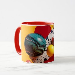Caneca Abstract geometric colorful composition
